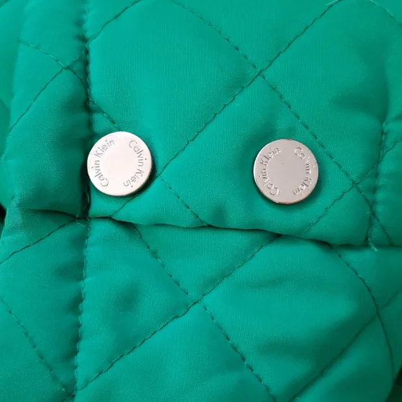 Calvin Klein Green Women's Coat With Removable Hood - Picture 6 of 11